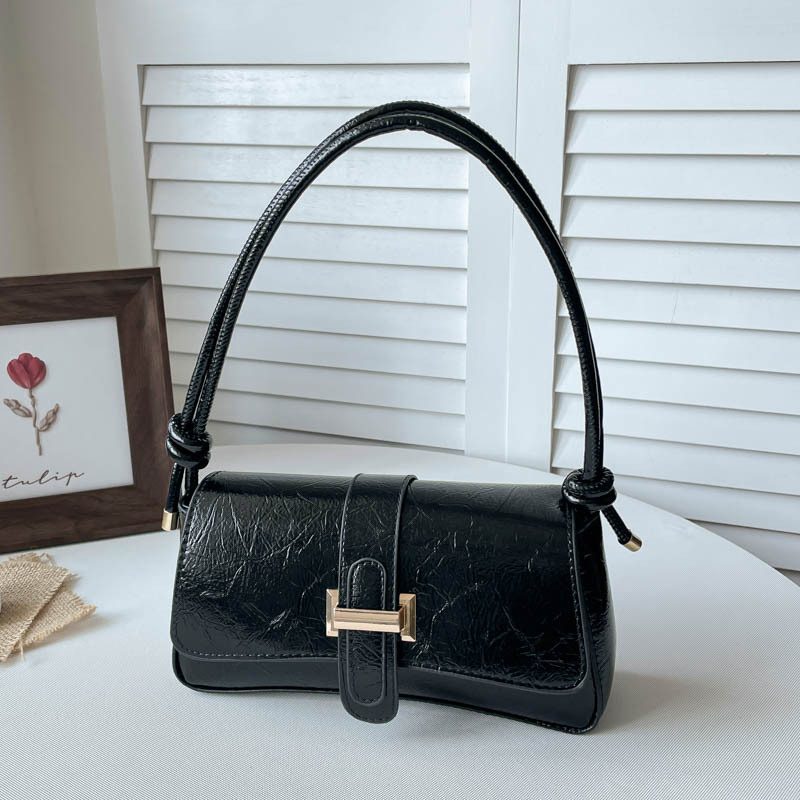 Color Block Baguette Top-Handle Bag view 4