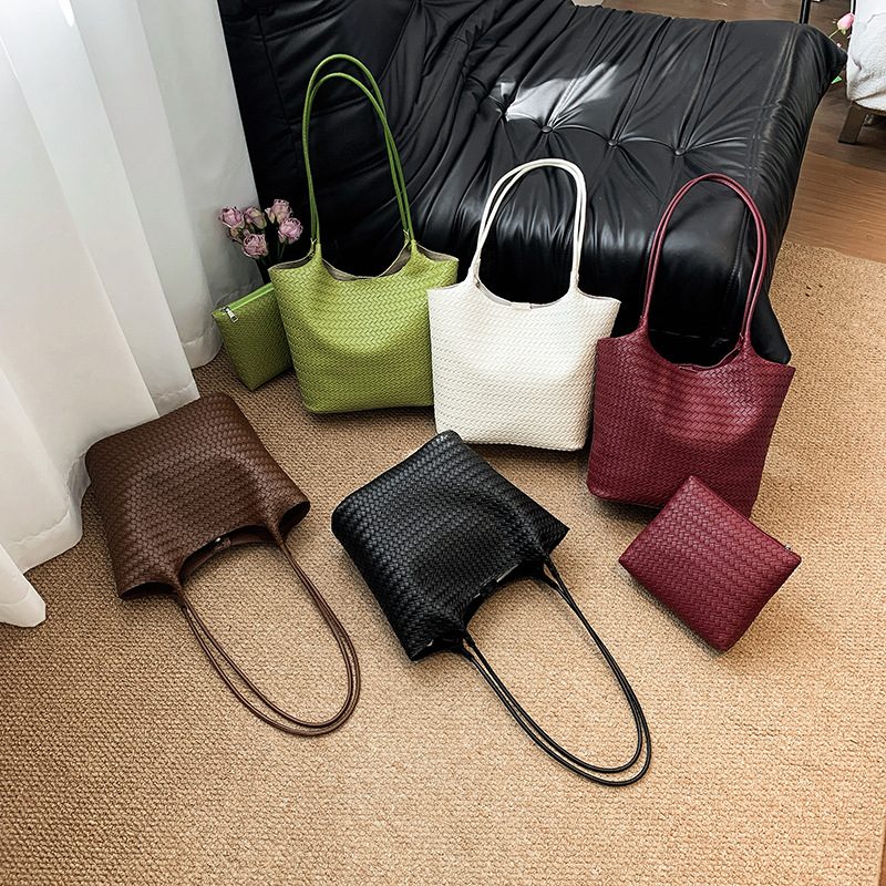 Woven Large Capacity Commuter Tote Bag