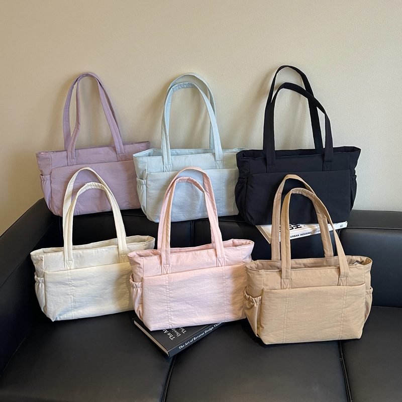 Candy Color Large Tote Shoulder Bag