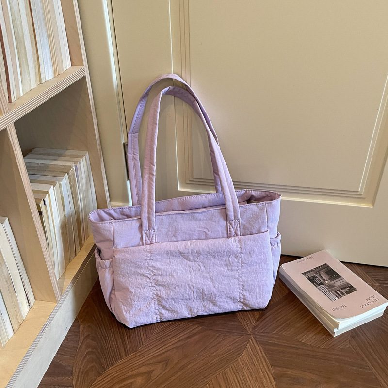 Candy Color Large Tote Shoulder Bag view 4