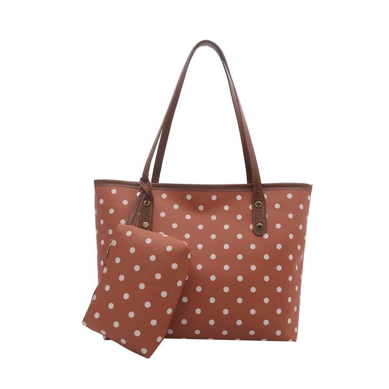 Polka Dot Tote Bag Large Capacity Shoulder Handbag view 6