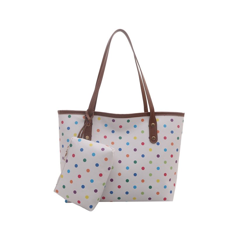 Polka Dot Tote Bag Large Capacity Shoulder Handbag view 7