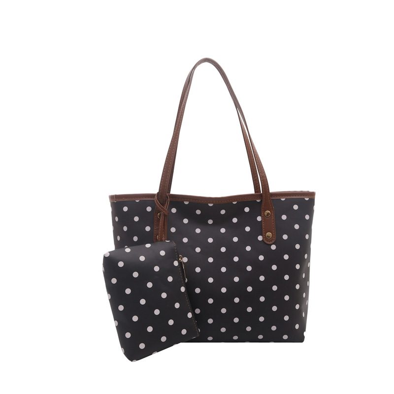 Polka Dot Tote Bag Large Capacity Shoulder Handbag view 9