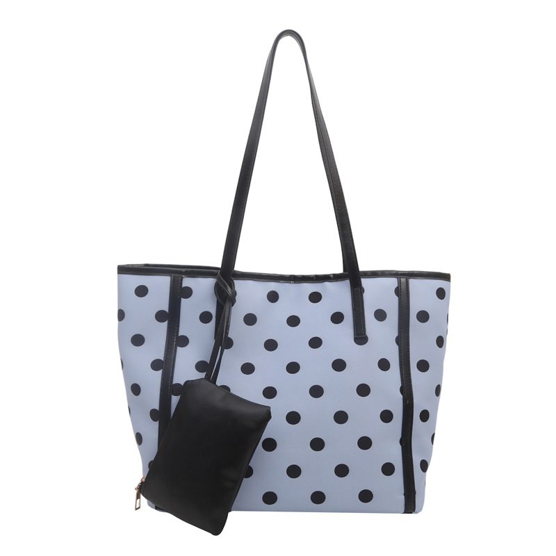 Polka Dot Large Capacity Commuter Tote Shoulder Bag view 10