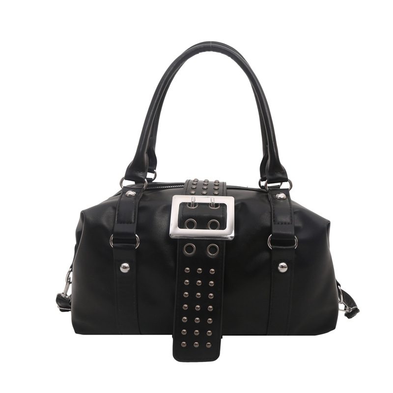 Punk Studded Boston Bag Top-Handle Shoulder Bag view 7