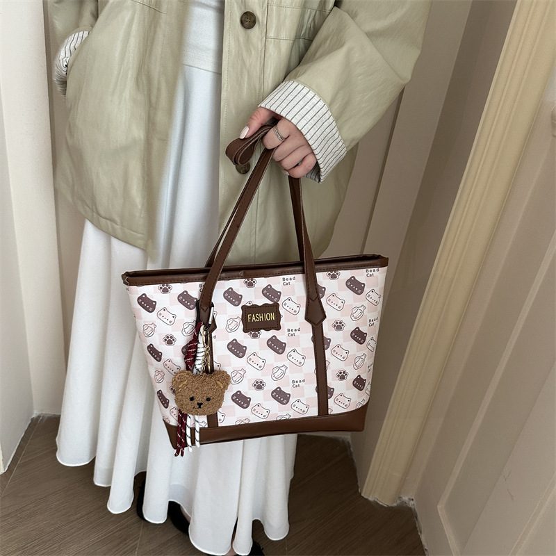 Printed Tote Top-Handle Shoulder Travel Bag