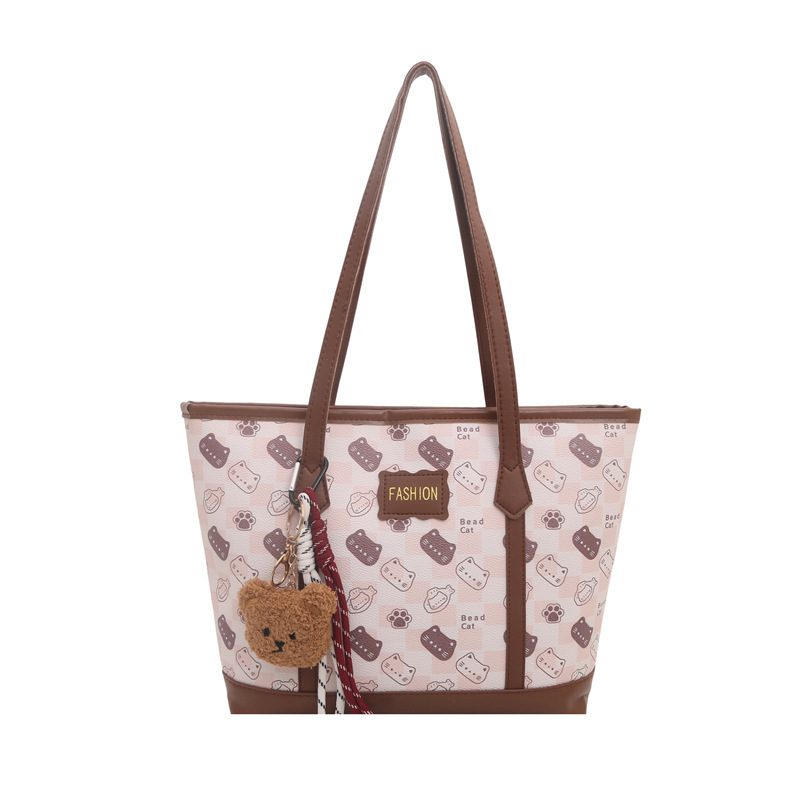 Printed Tote Top-Handle Shoulder Travel Bag view 2
