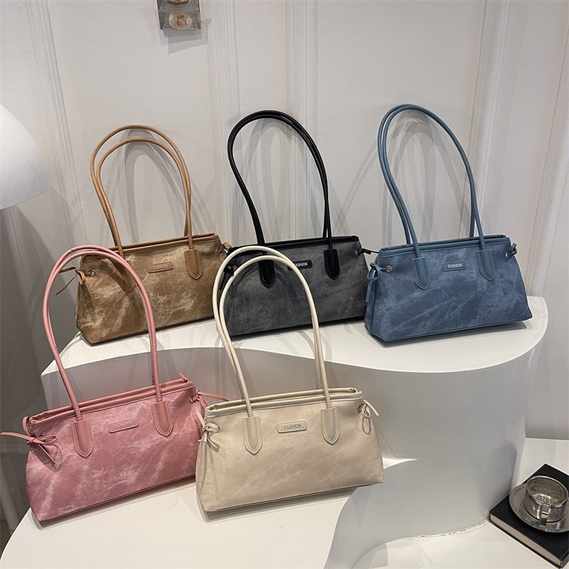 Vintage Matte Boston Top-Handle Shoulder Bag