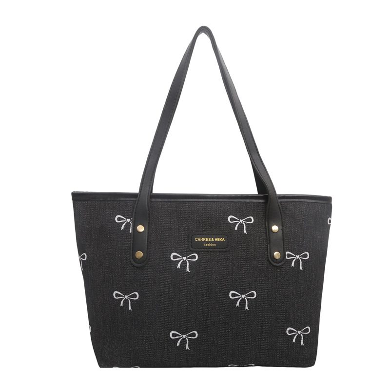 Bow Detail Tote Shoulder Bag Large Capacity view 7
