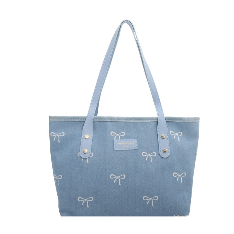 Bow Detail Tote Shoulder Bag Large Capacity view 8