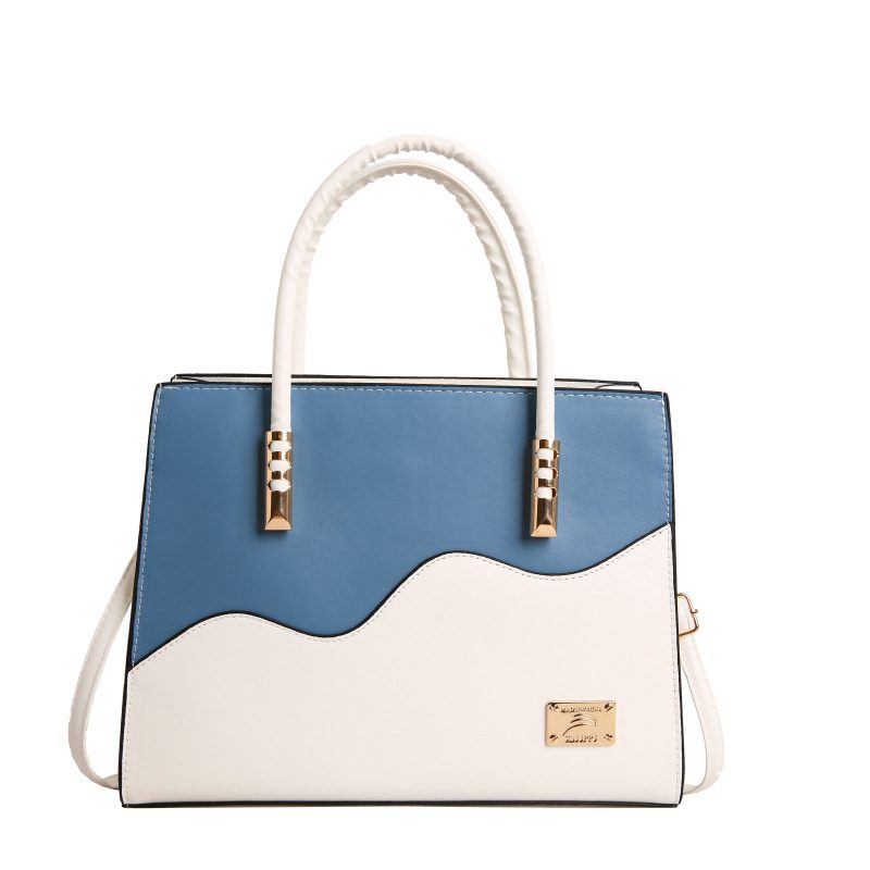 Spliced Large Capacity Top-Handle Shoulder Bag view 5