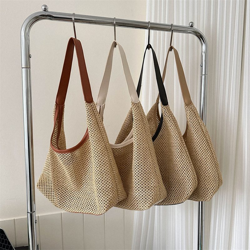 Woven Straw Tote Beach Shoulder Bag