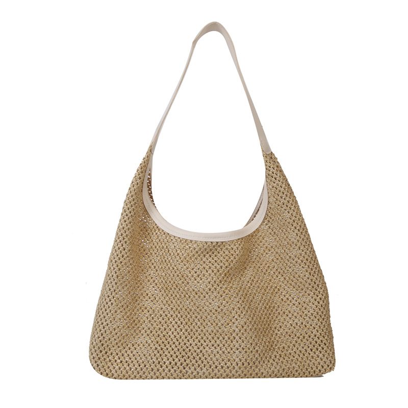 Woven Straw Tote Beach Shoulder Bag view 5