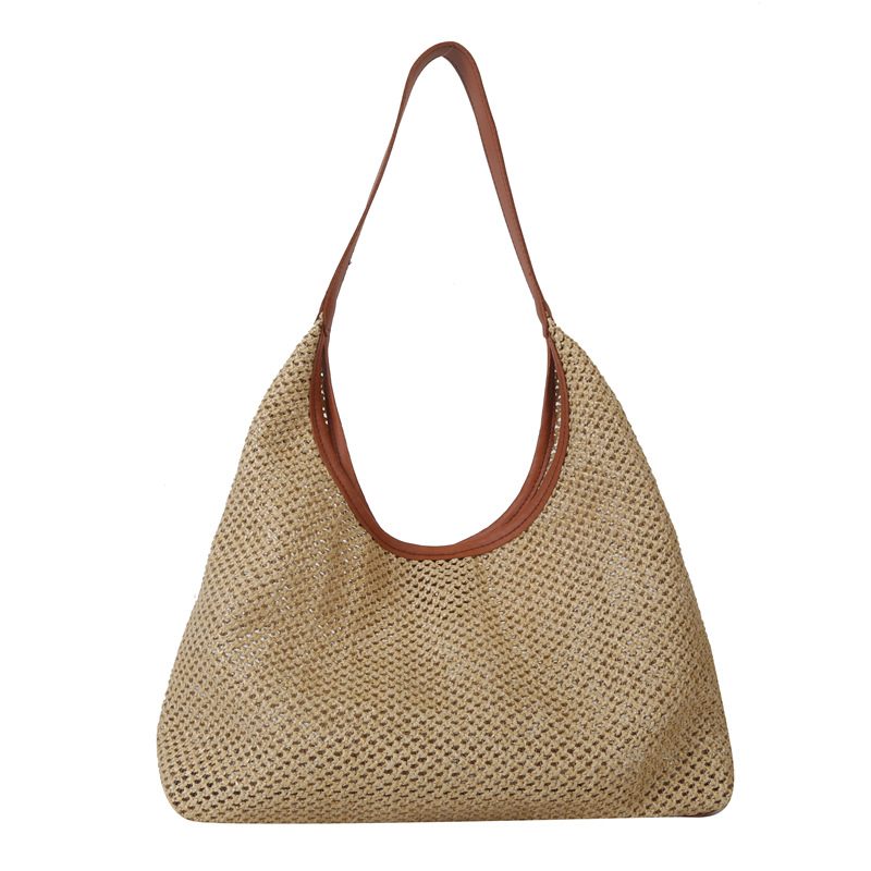 Woven Straw Tote Beach Shoulder Bag view 7