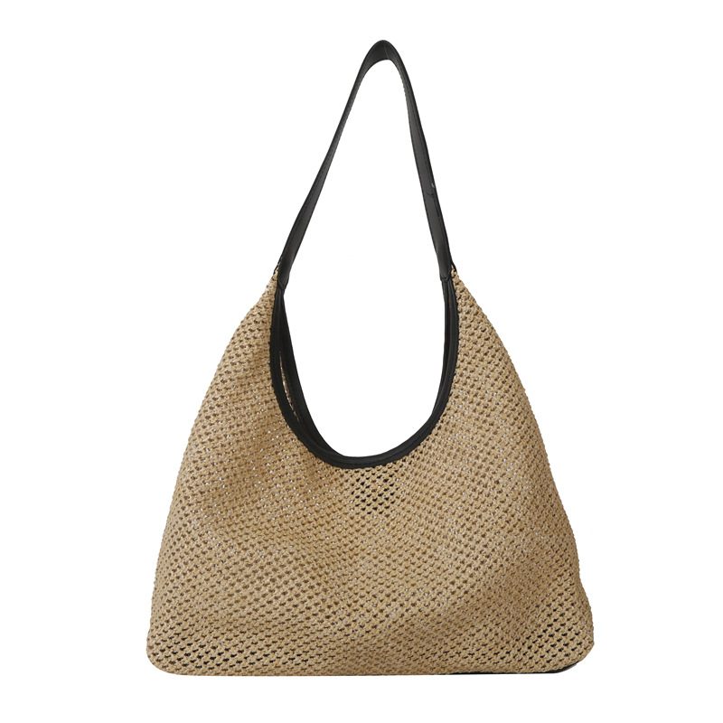Woven Straw Tote Beach Shoulder Bag view 8