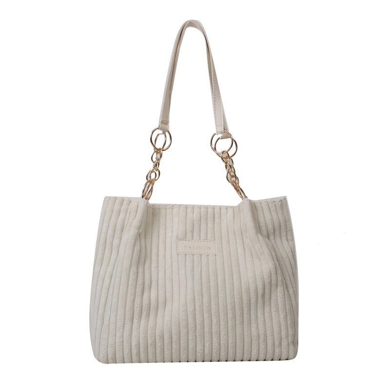 Corduroy Large Top-Handle Tote Bag view 8