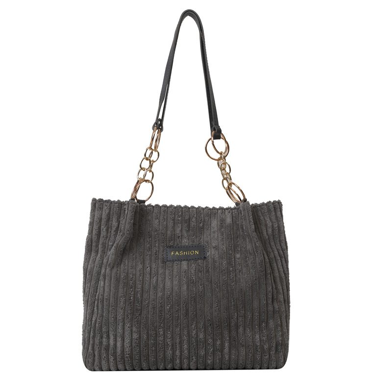 Corduroy Large Top-Handle Tote Bag view 9