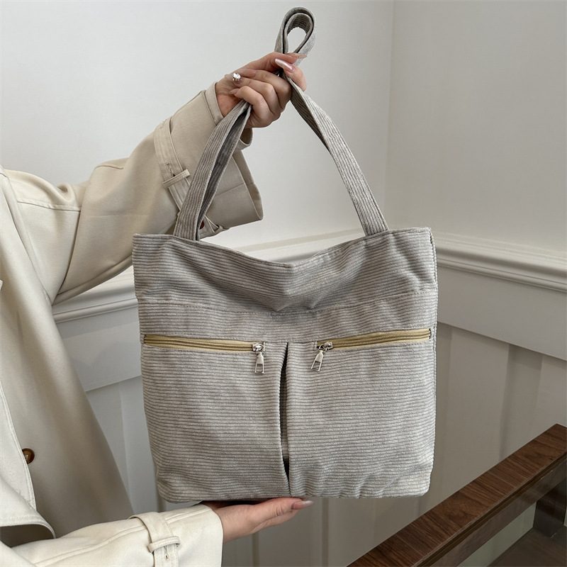 Canvas Patchwork Top-Handle Shoulder Bag view 2