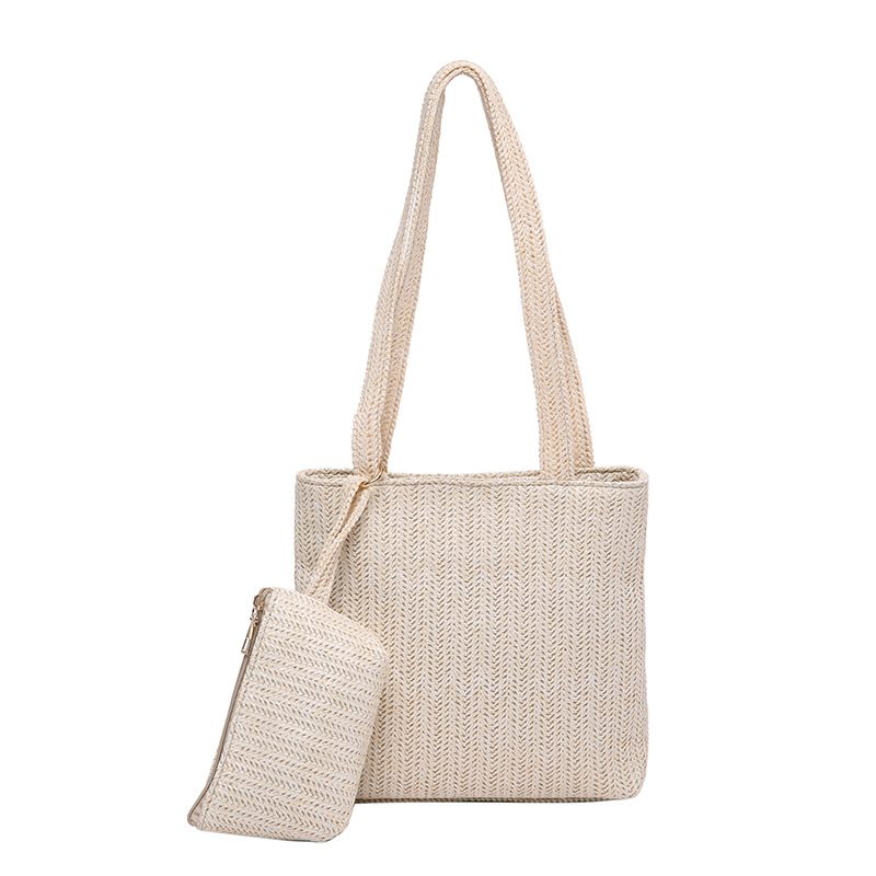 Tas Tote Gagang Atas Anyaman Jerami view 6