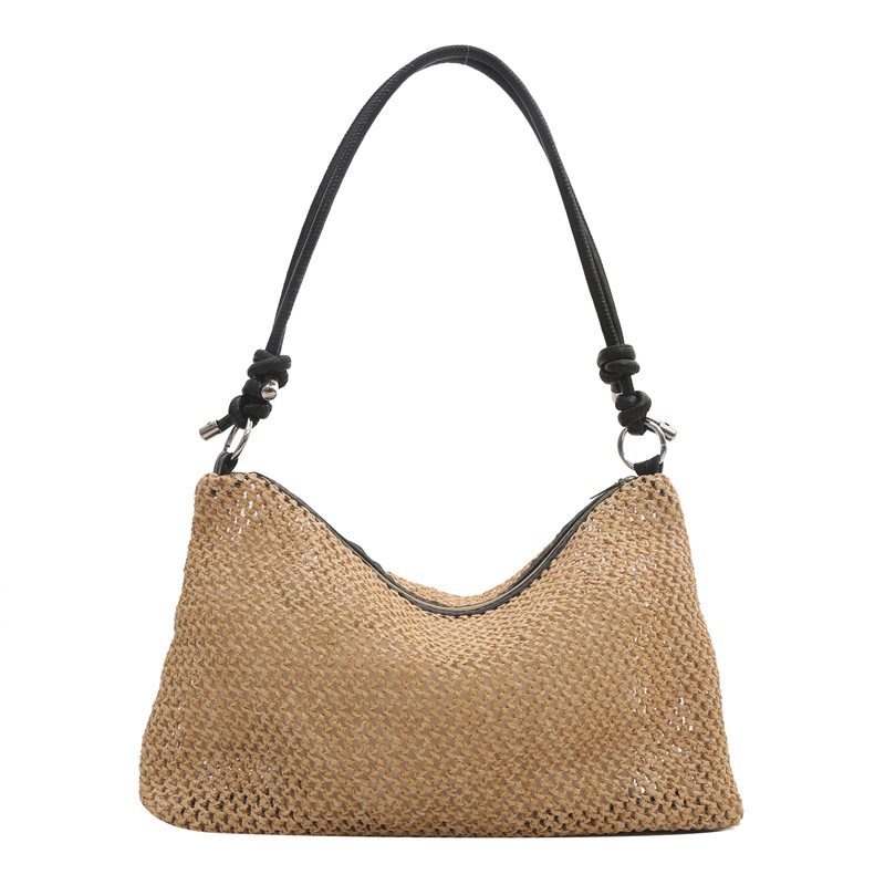 Woven Straw Beach Shoulder Tote Bag view 5