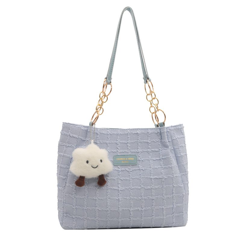 Plaid Large Capacity Tote Shoulder Bag view 9