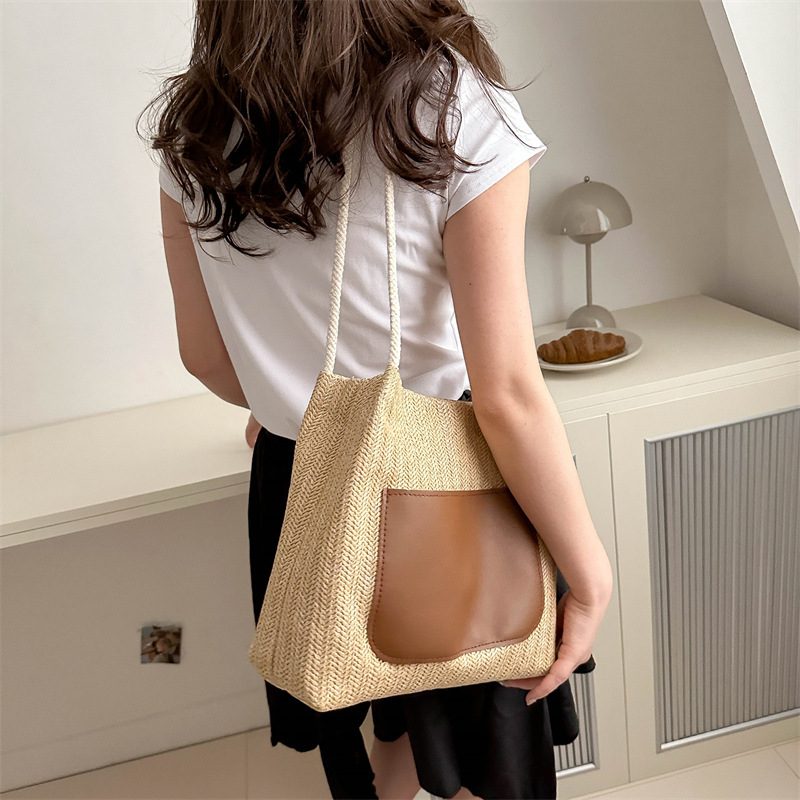 Woven Tote Top-Handle Bag view 2