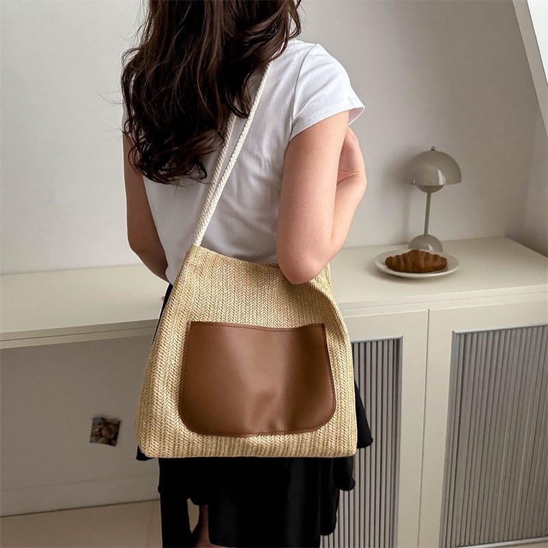 Woven Tote Top-Handle Bag view 3
