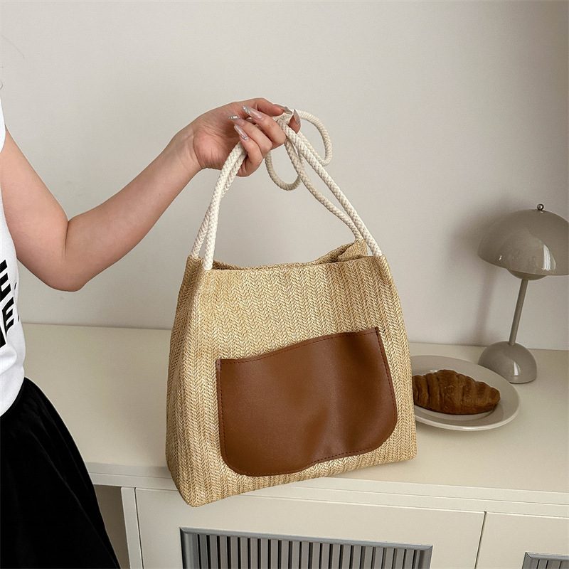 Woven Tote Top-Handle Bag view 4