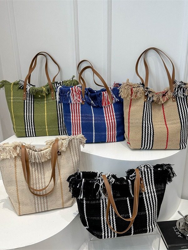 Canvas Fringe Large Capacity Tote Bag