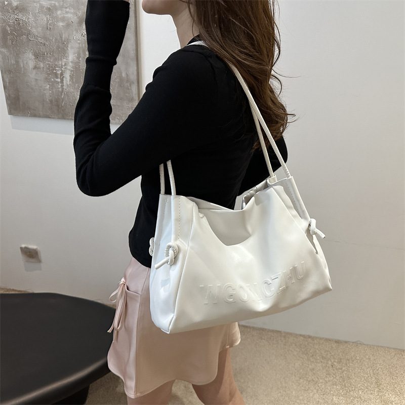 Soft Leather Large Capacity Shoulder Tote Bag view 4