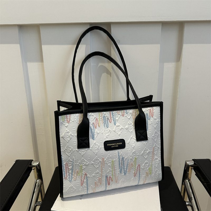 Colorful Vintage Large Capacity Tote Bag view 4