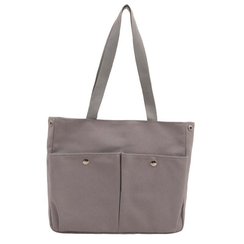 Tas Tote Kanvas Multi Kantong view 8