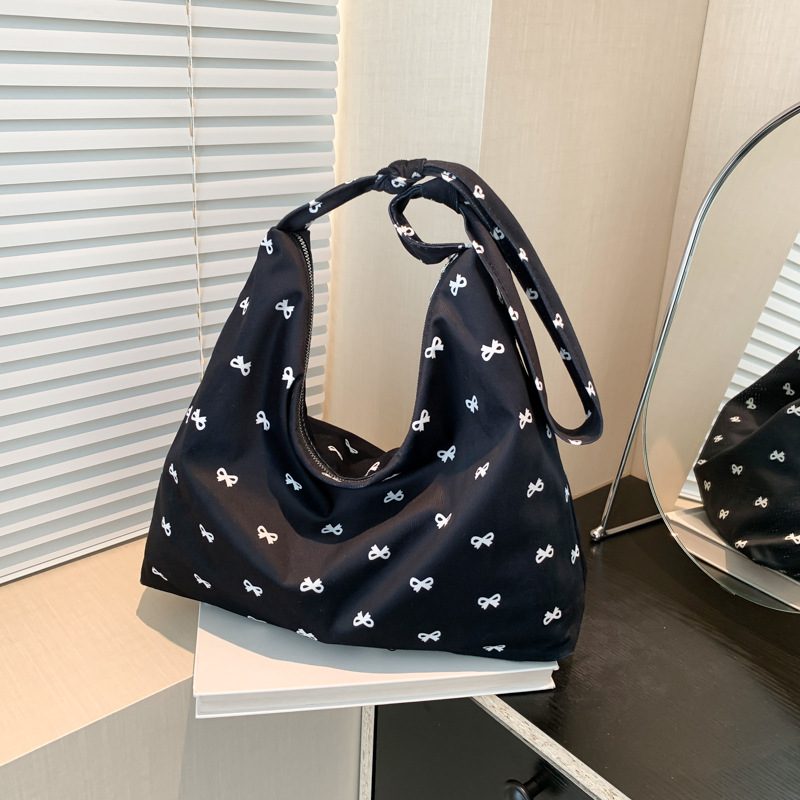 Bow Canvas Foldable Tote Bag view 3