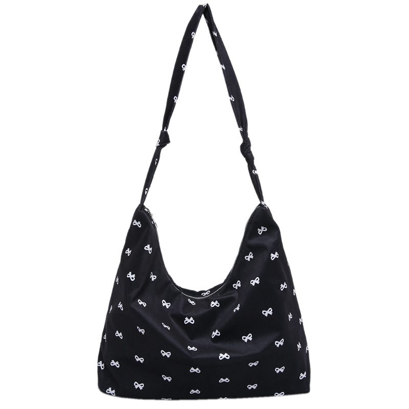 Bow Canvas Foldable Tote Bag view 5