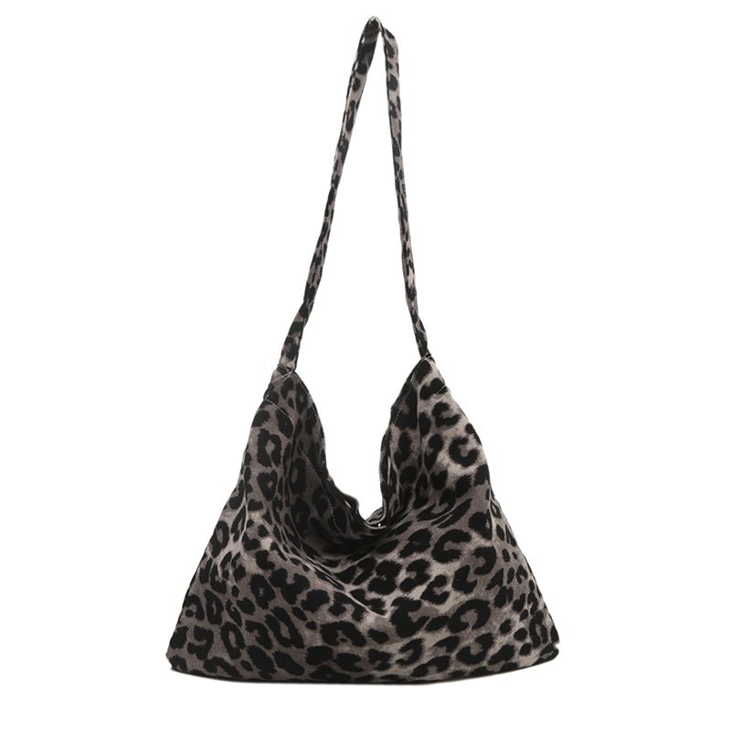 Leopard Print Large Canvas Tote Bag view 6