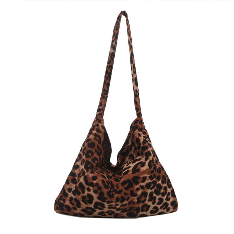 Leopard Print Large Canvas Tote Bag view 8
