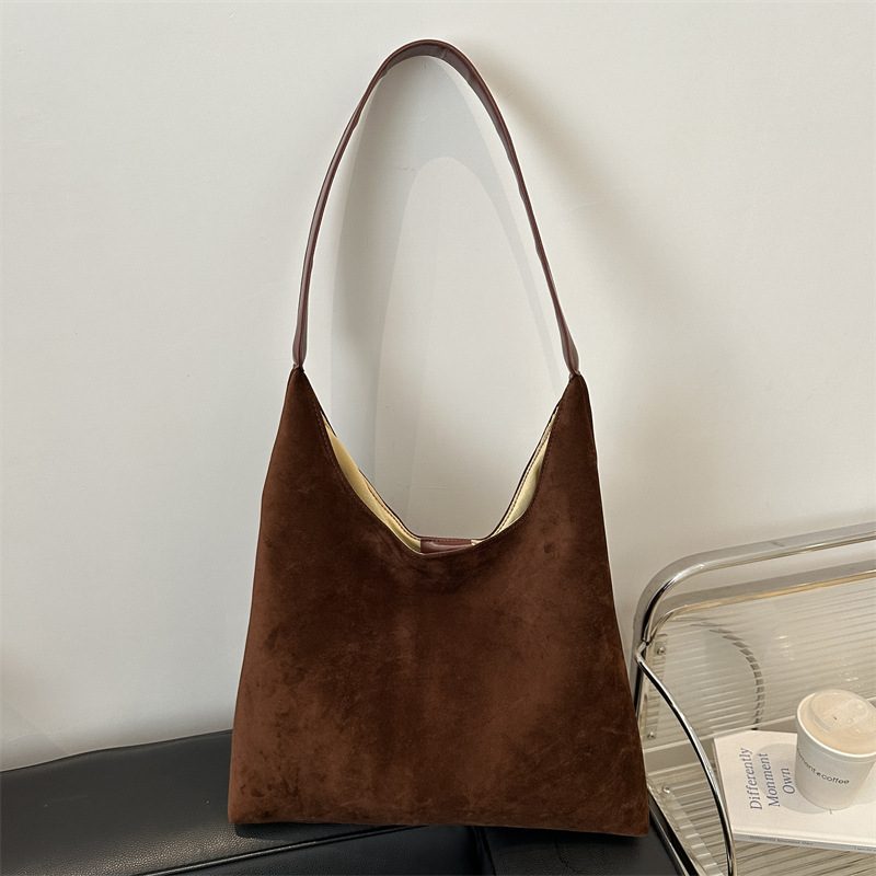 Suede Large Shoulder Tote Bag view 2