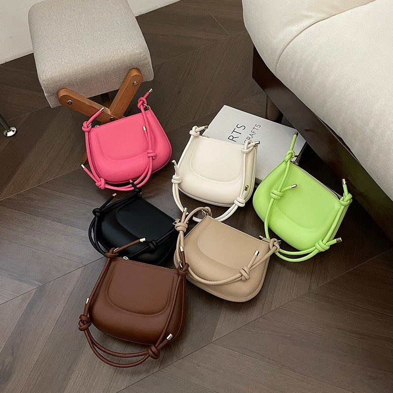Candy Color Saddle Top-Handle Bag