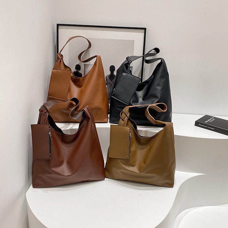 Soft Minimalist Solid Color Tote Bag