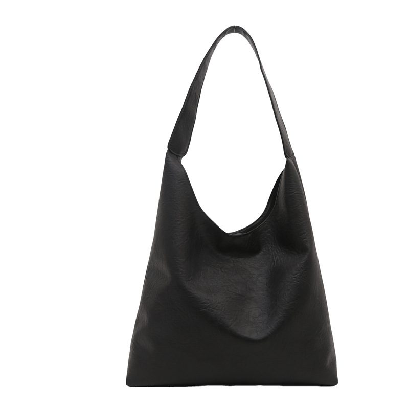 Soft Leather Solid Color Tote Bag view 5