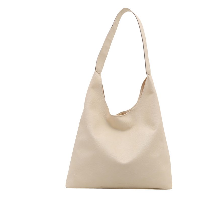 Soft Leather Solid Color Tote Bag view 7