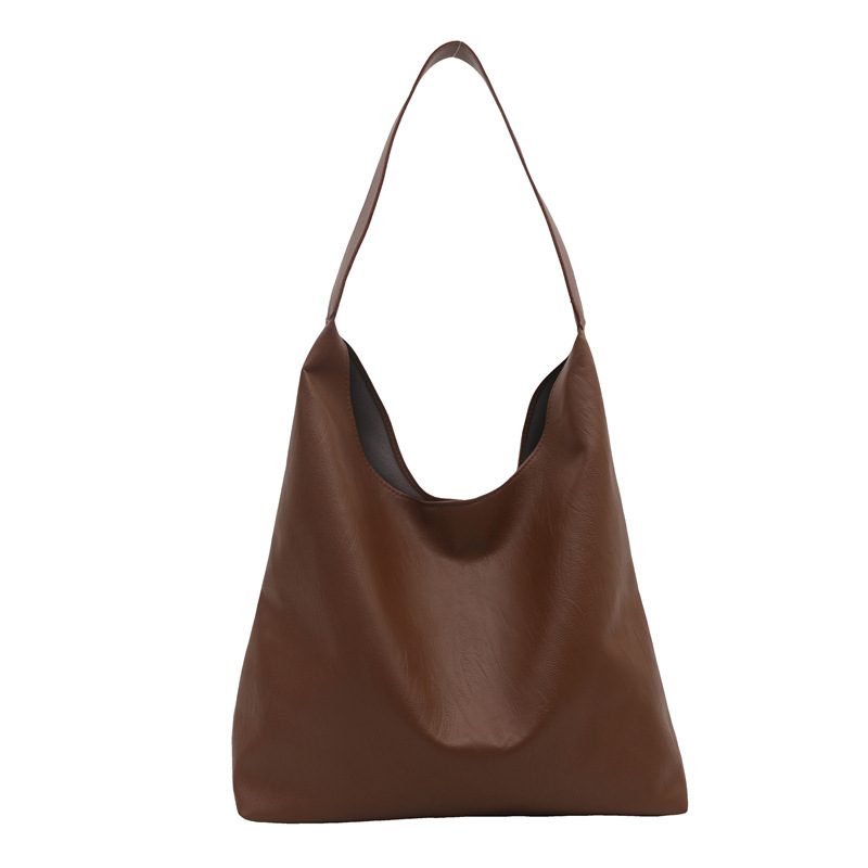 Tas Tote Bahu Warna Solid Bertekstur view 5