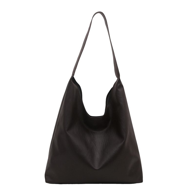Tas Tote Bahu Warna Solid Bertekstur view 7