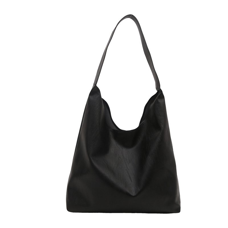 Tas Tote Bahu Warna Solid Bertekstur view 8