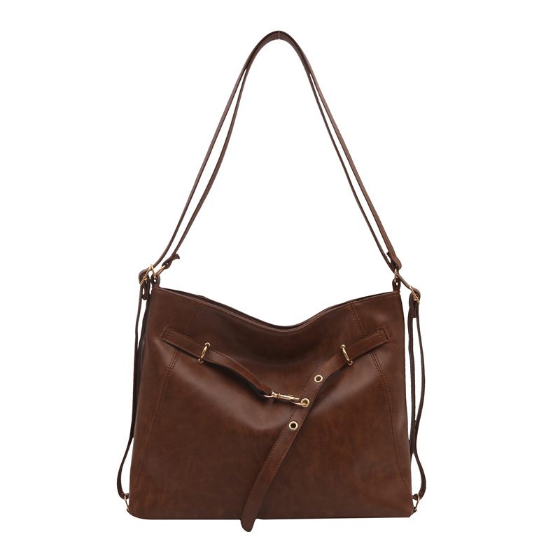Tas Tote Solid Kulit Lembut Prancis view 6