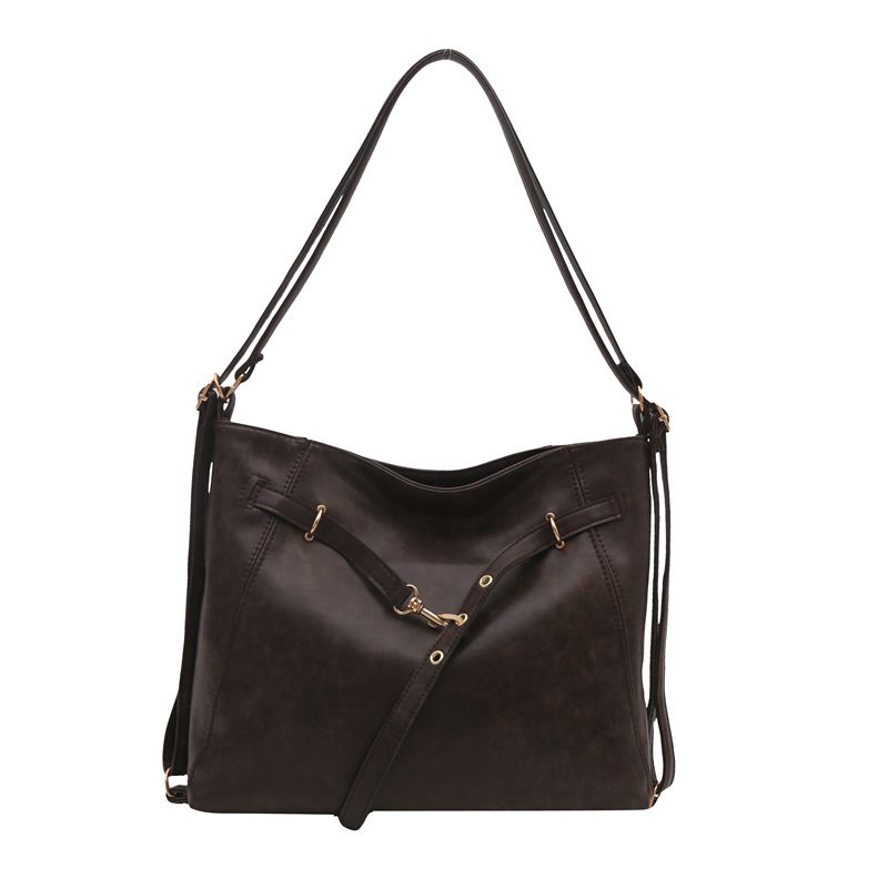 Tas Tote Solid Kulit Lembut Prancis view 7