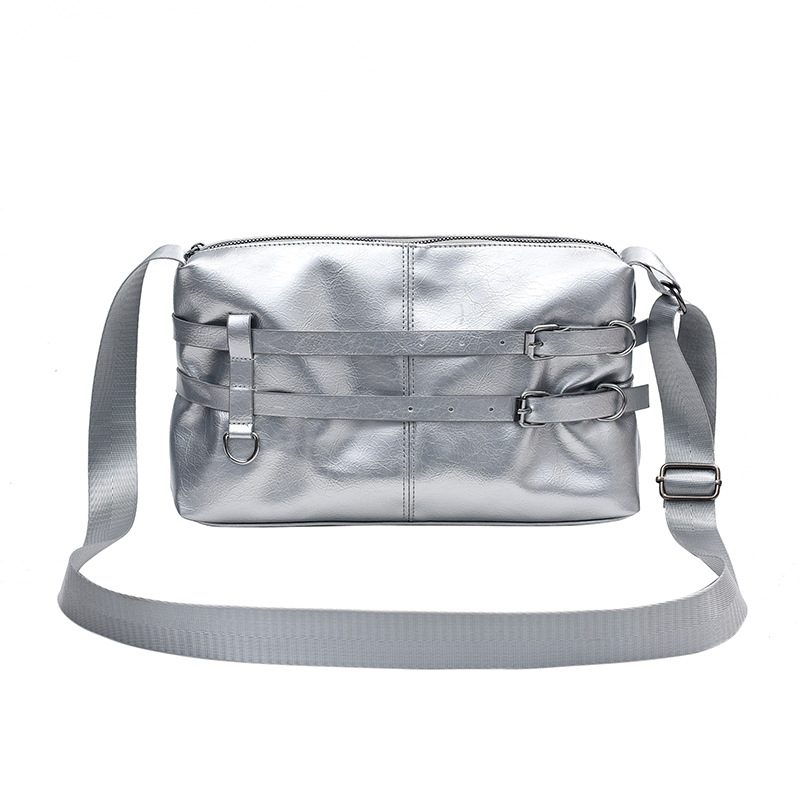 Pleated Belt Buckle Large Tote Bag view 8