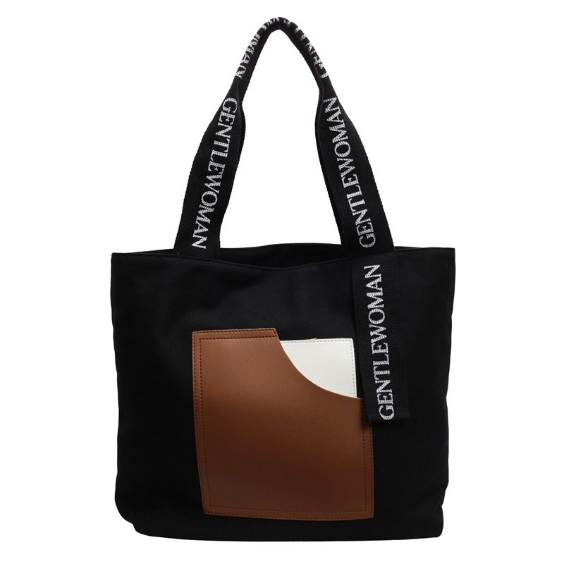 Canvas Tote Bag Letter Print Shoulder Bag view 10