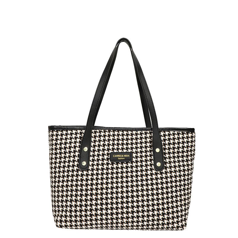 Plaid Large Capacity Tote Shoulder Bag view 5