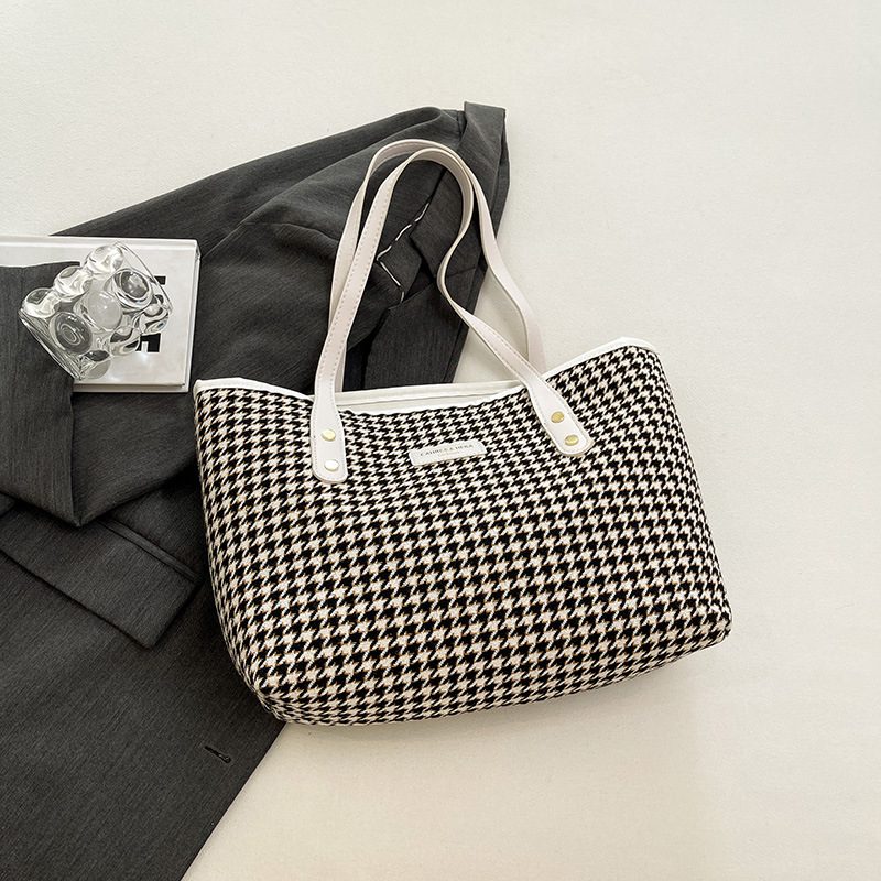 Plaid Large Capacity Tote Shoulder Bag view 6